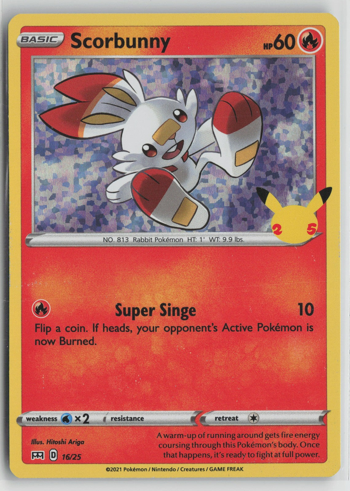 Scorbunny - 16/25 Promo McDonald's 25th Anniversary Promos 016/025 NM
