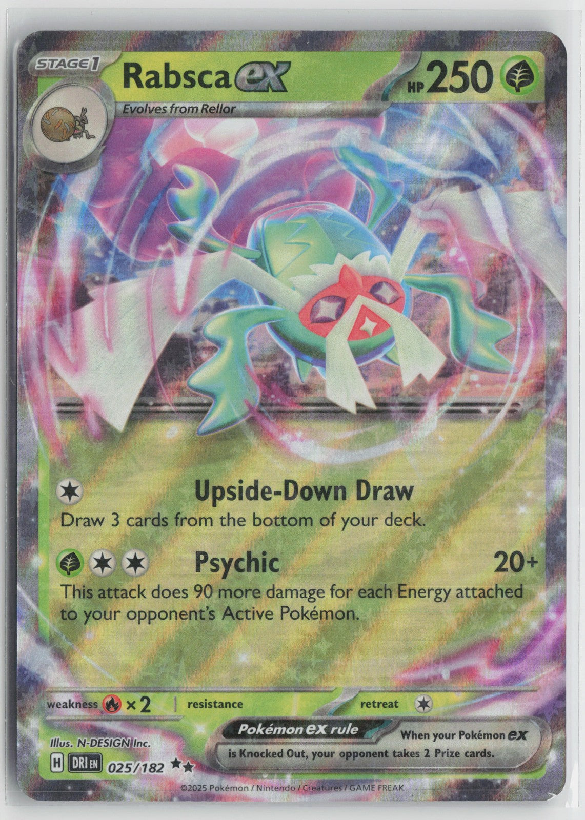 Rabsca ex Double Rare SV10: Destined Rivals 025/182 NM