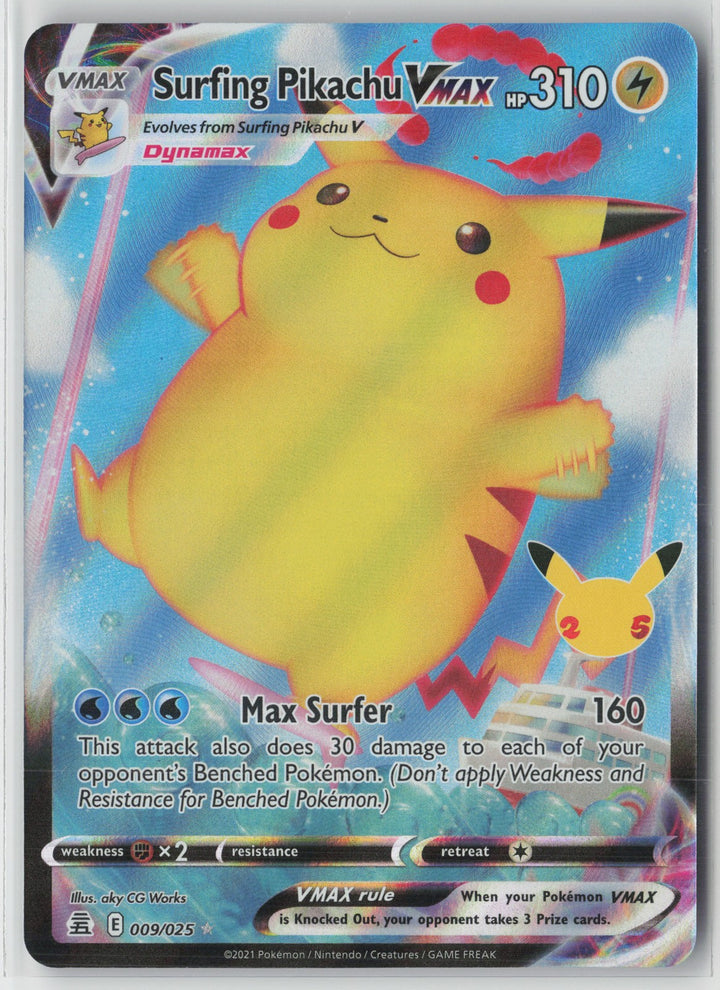 Surfing Pikachu VMAX Ultra Rare Celebrations 009/025 NM0