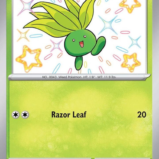Oddish 092/091 Paldean Fates PAF Shiny Rare Near Mint Pokemon 2024