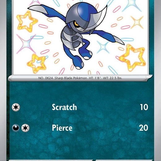 Pawniard 185/091 Paldean Fates PAF Shiny Rare Near Mint Pokemon 2024