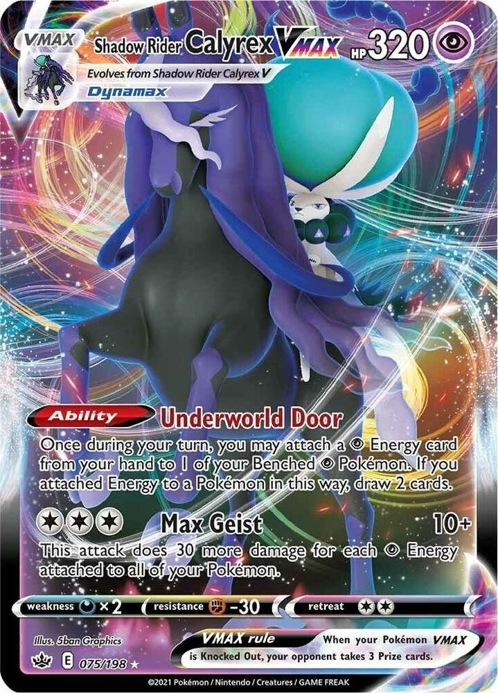 Shadow Rider Calyrex VMAX 075/198 Chilling Reign CRE Holo Rare VMAX mint 075 P