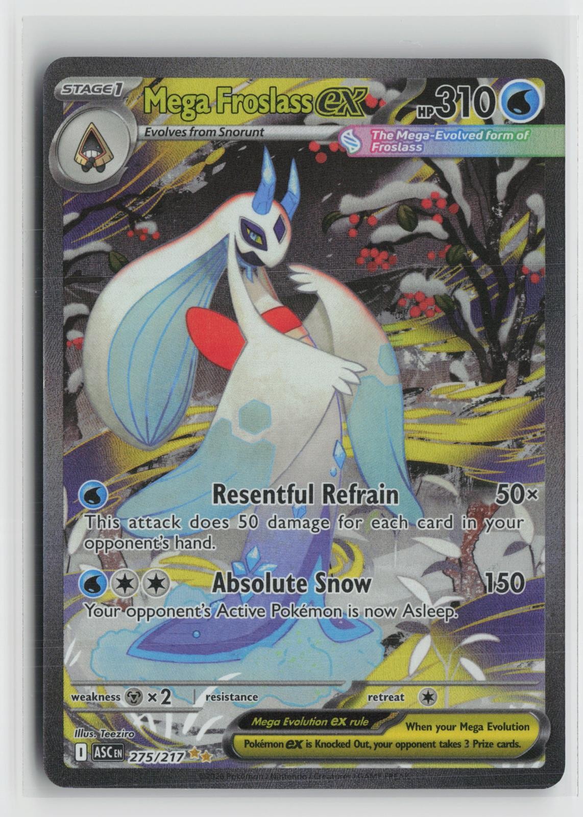 Mega Froslass ex 275/217 Ascended Heroes Pokemon Holo NM