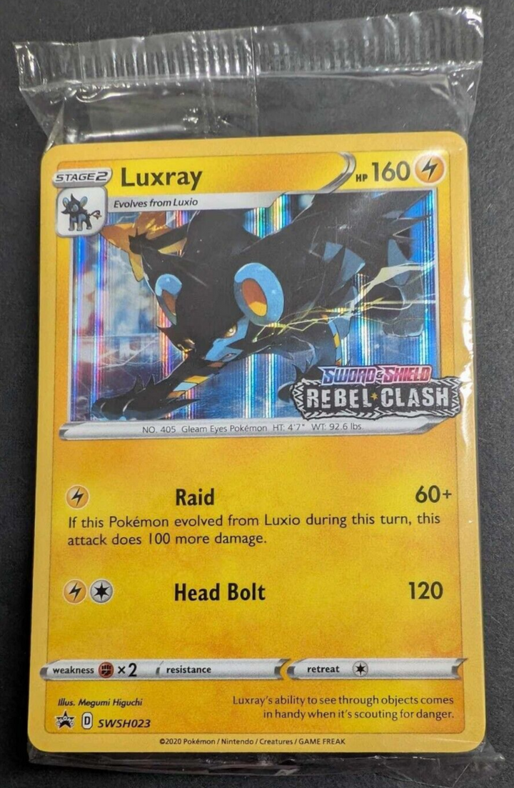 Luxray SWSH023 sealed Rebel Clash Stamp Prerelease sword & shield Promo 2020