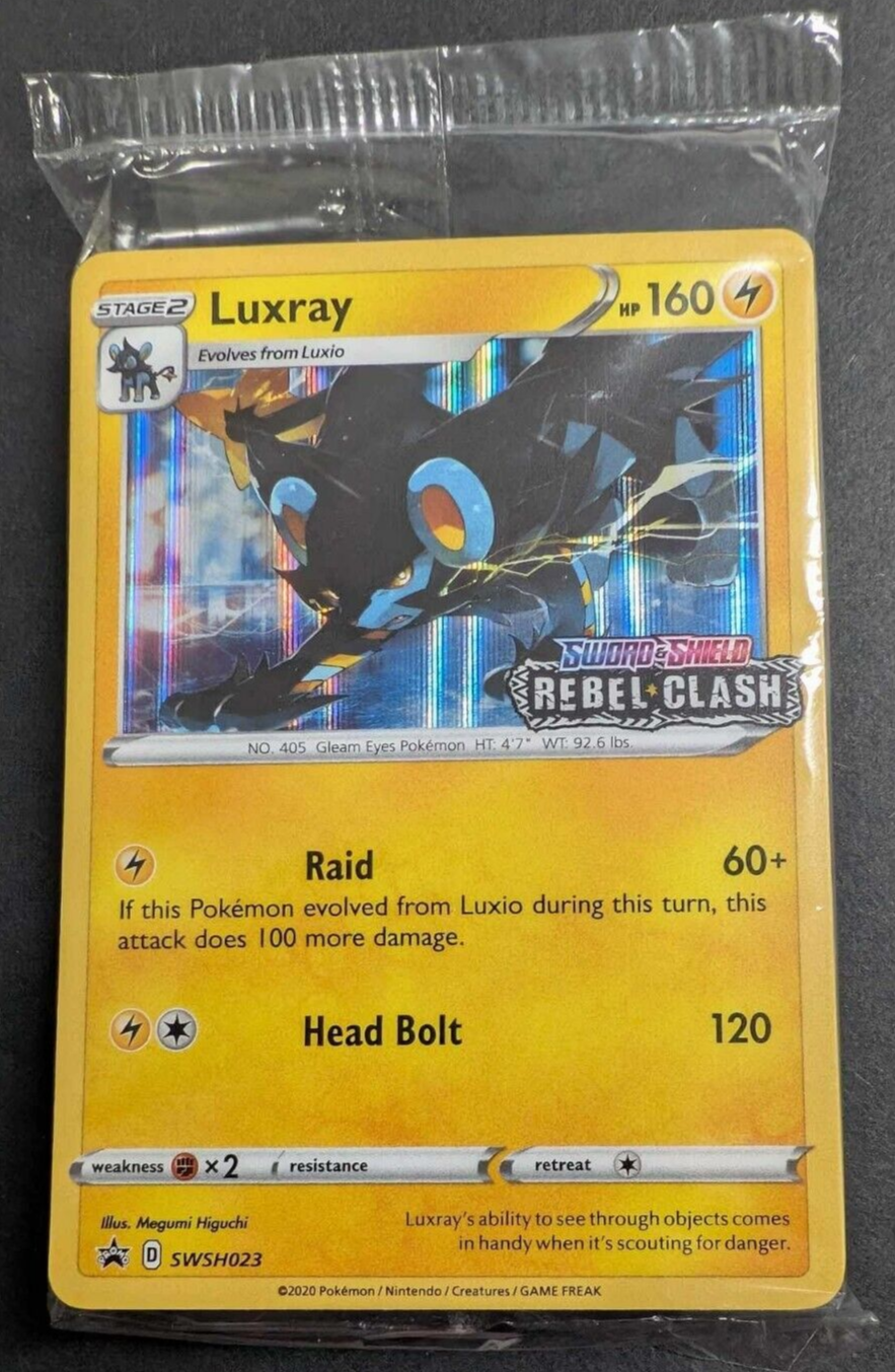 Luxray SWSH023 sealed Rebel Clash Stamp Prerelease sword & shield Promo 2020
