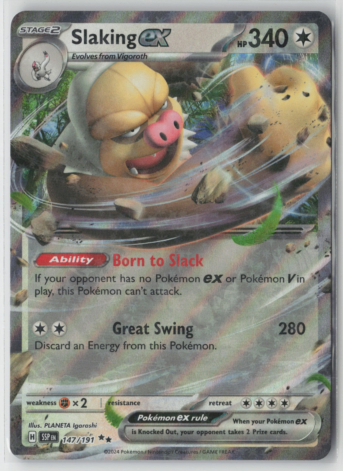 Slaking ex - Double Rare SV08: Surging Sparks 147/191 NM