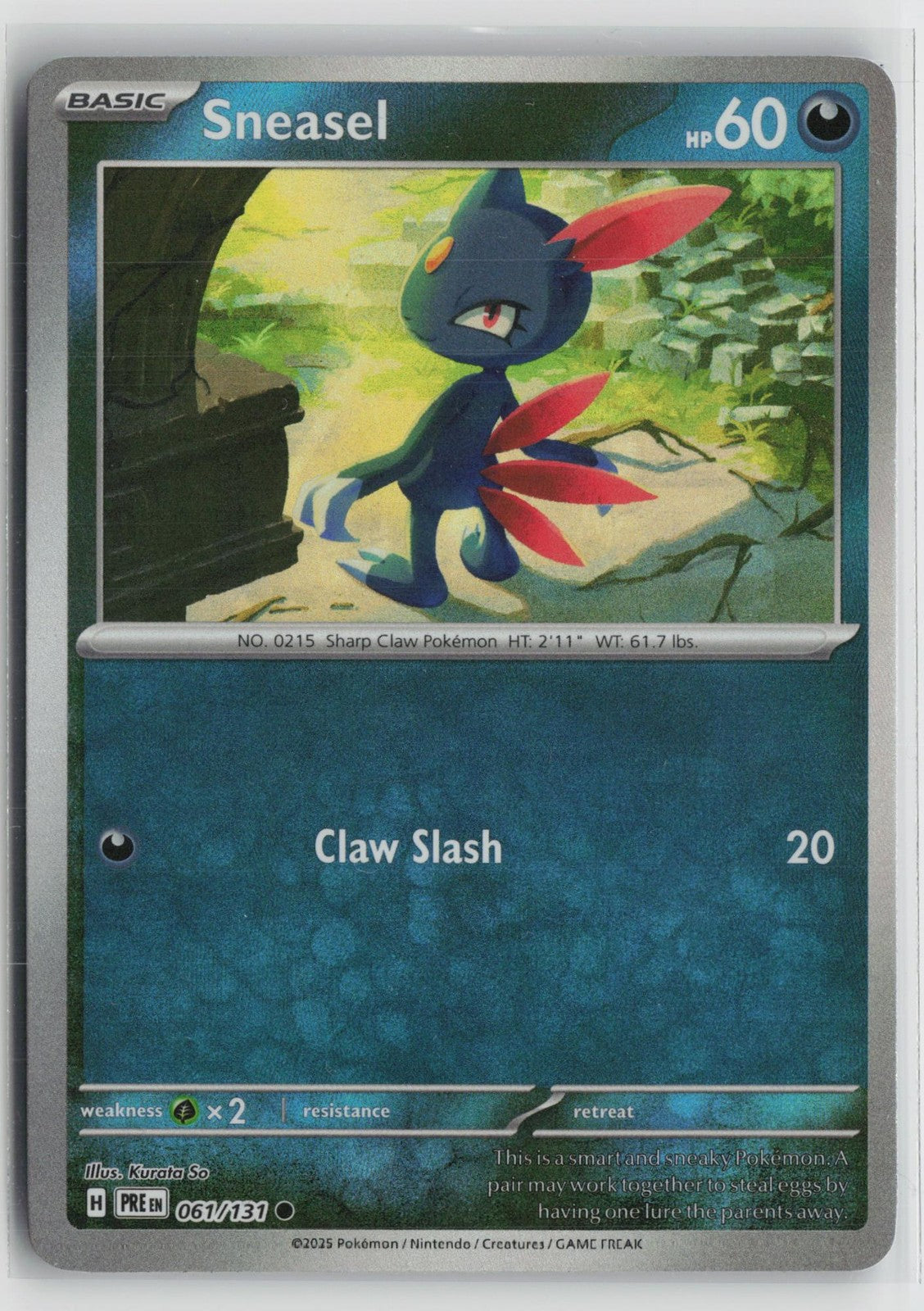 Poke Ball Sneasel 061/131 Prismatic Evolutions Pokemon NM
