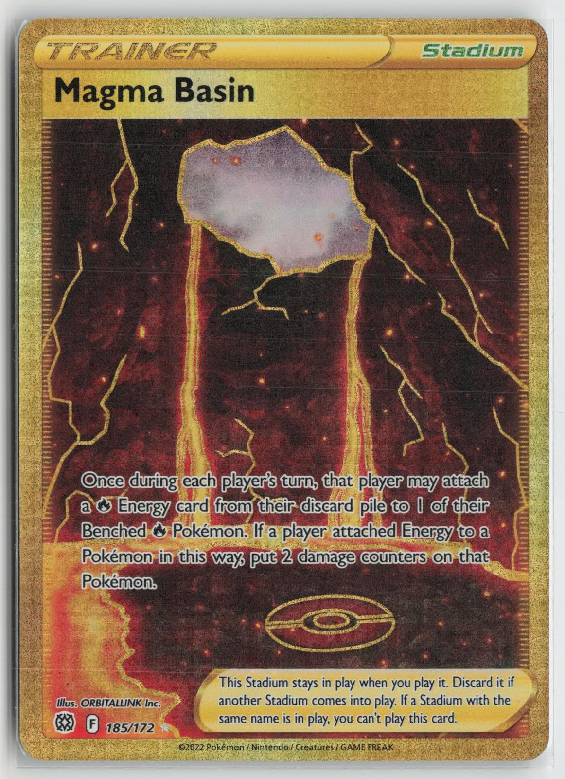 Magma Basin 185/172 Secret Rare Brilliant Stars Pokemon NM