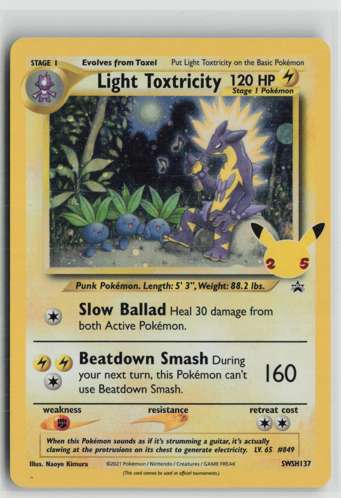 Light Toxtricity SWSH137 Holo Promo Sword & Shield Promo Pokemon NM