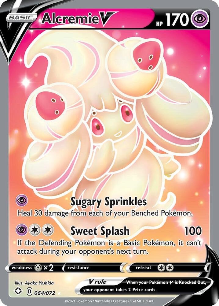 Alcremie V 064/072 Shining Fates SHF Ultra Rare mint 064 Pokemon 2021