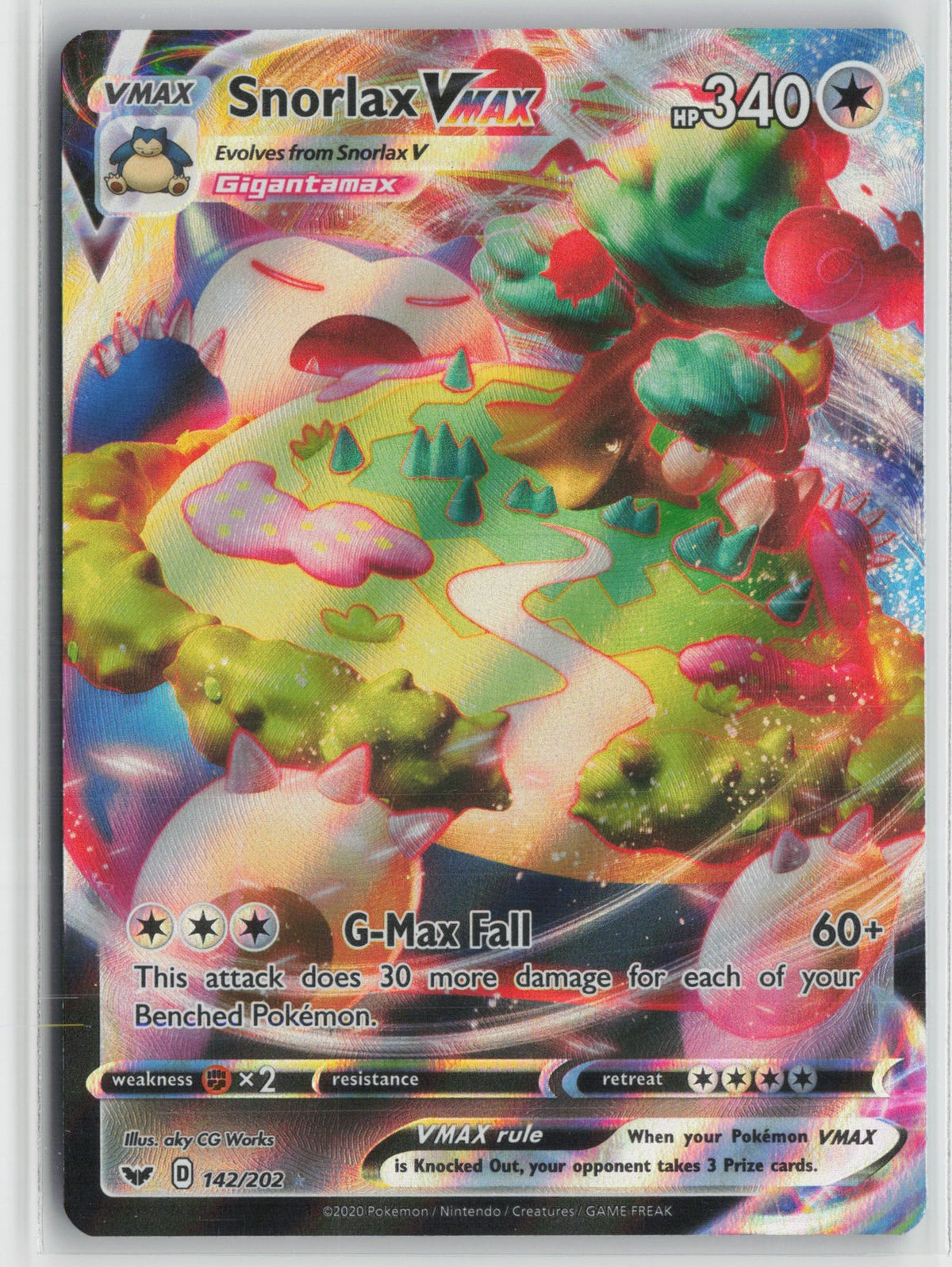 Snorlax VMAX Ultra Rare SWSH01: Sword & Shield Base Set 142/202 NM