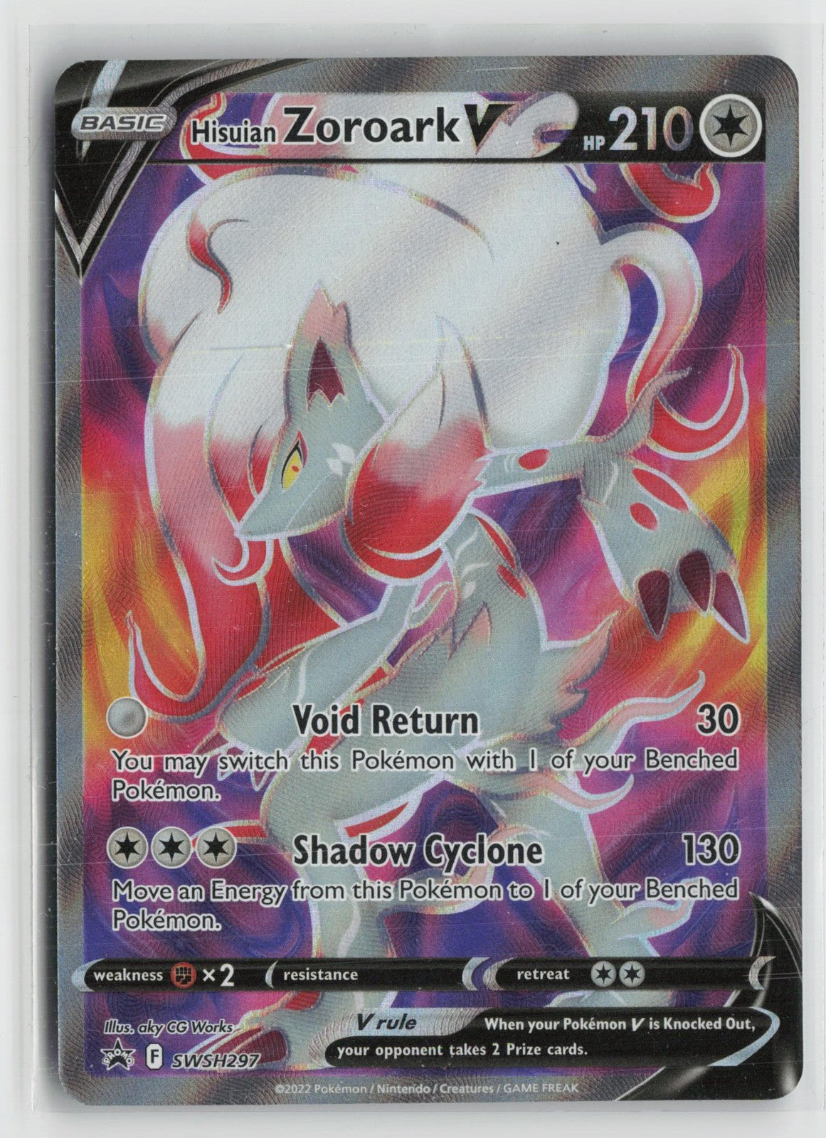 Hisuian Zoroark V SWSH297 Holo Promo Sword & Shield Promo Pokemon NM