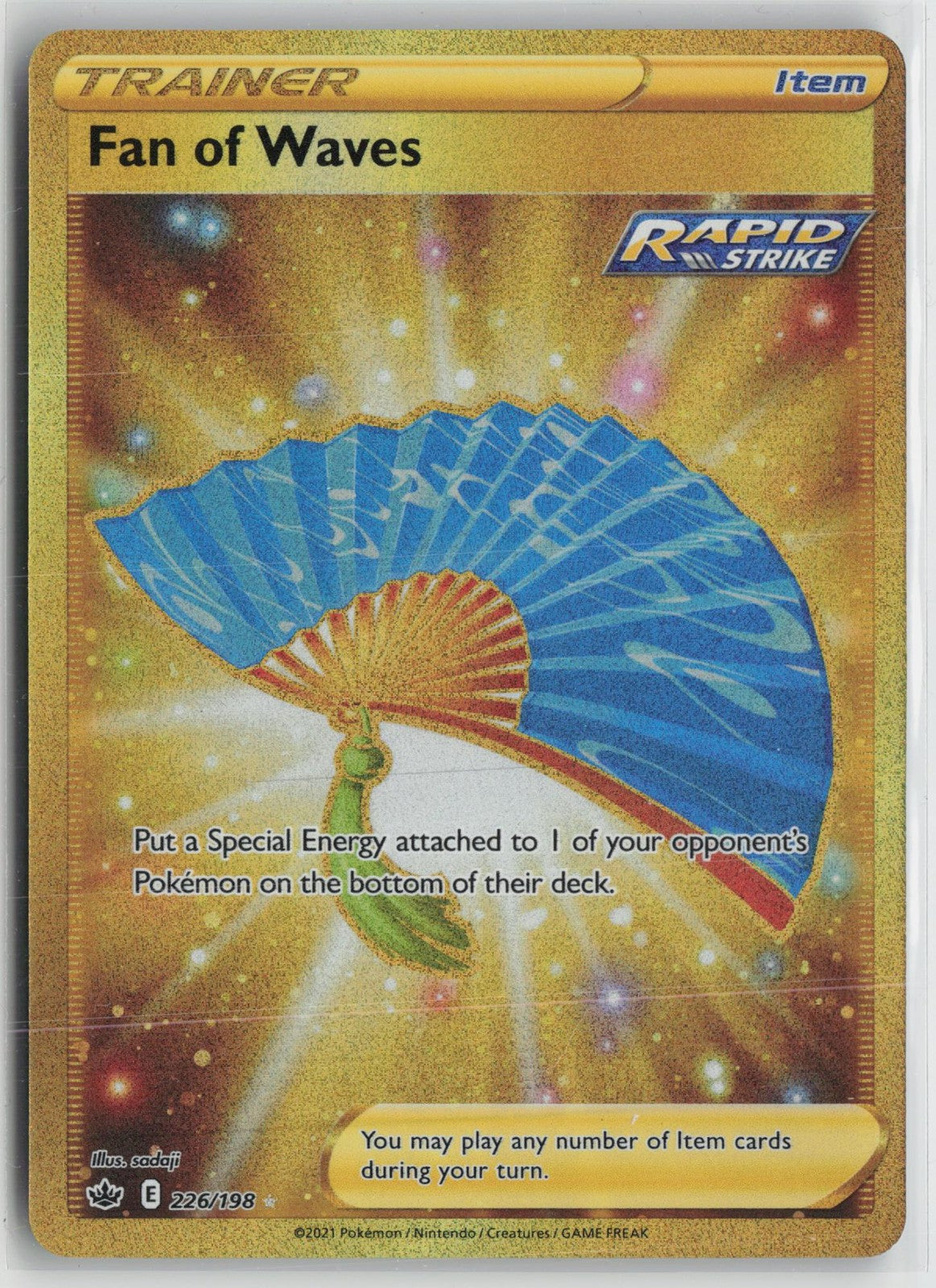 Fan of Waves 226/198 Secret Rare Chilling Reign Pokemon NM