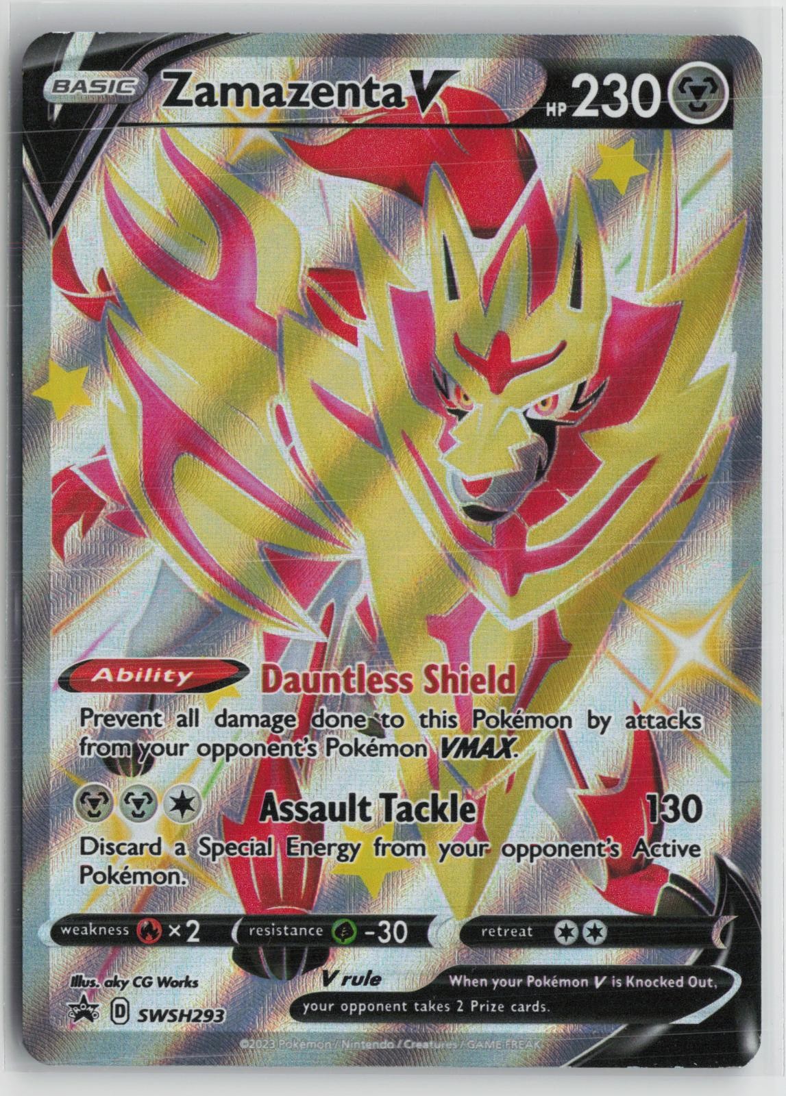 Zamazenta V (Shiny) SWSH293 Holo Promo Sword & Shield Promo Pokemon NM