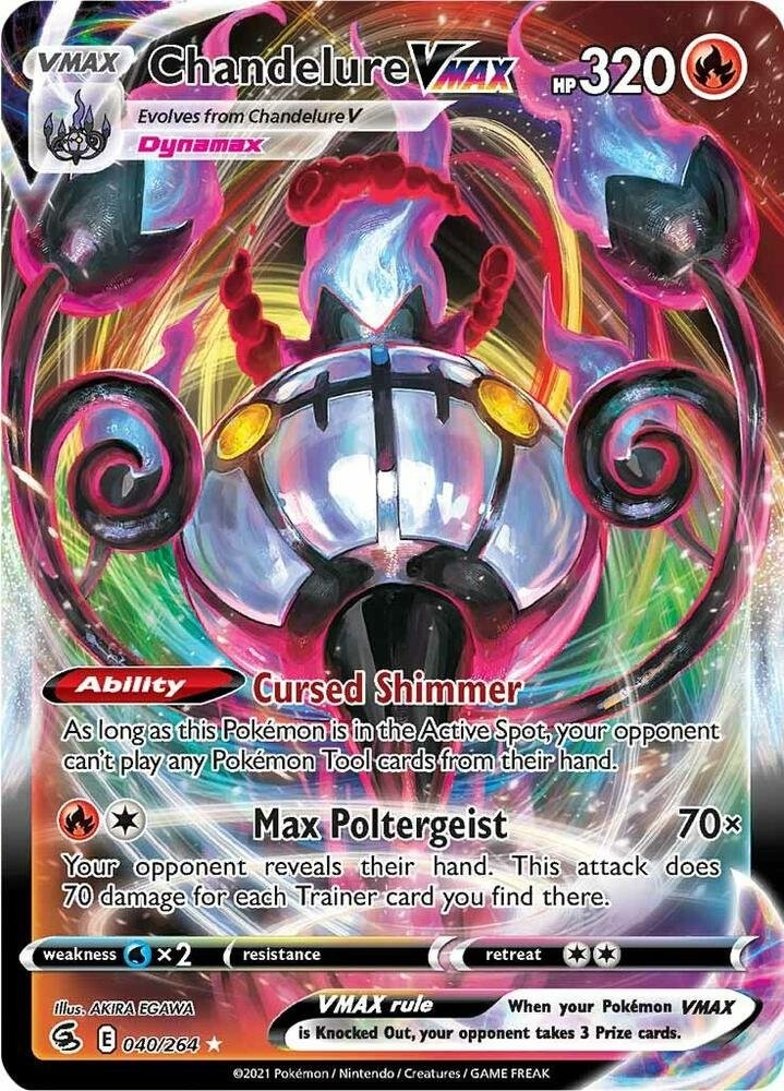 Chandelure VMAX 040/264 Fusion Strike FST Holo Rare VMAX mint 040 Pokemon