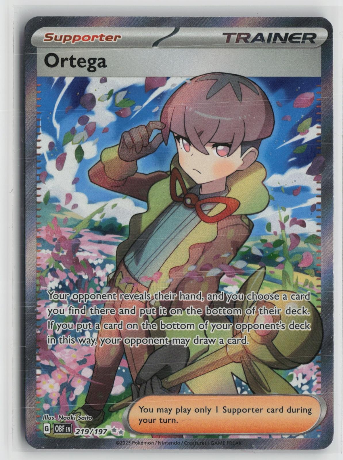 Ortega 219/197 Ultra Rare Obsidian Flames Pokemon NM