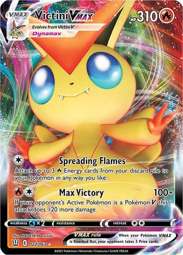 Victini VMAX 022/163 Battle Styles BST Holo Rare VMAX mint 022 Pokemon