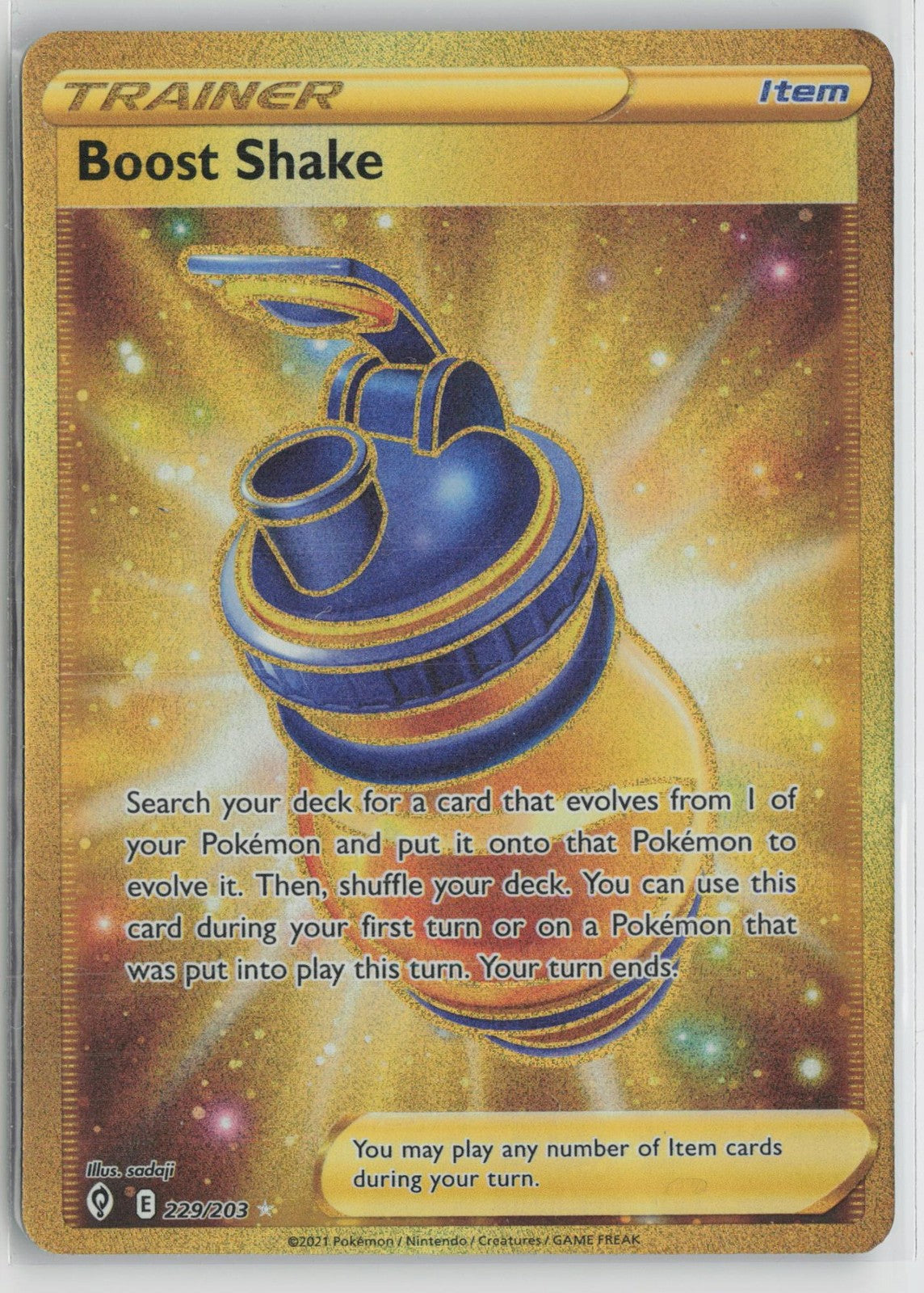 Boost Shake 229/203 Secret Rare Evolving Skies Pokemon NM