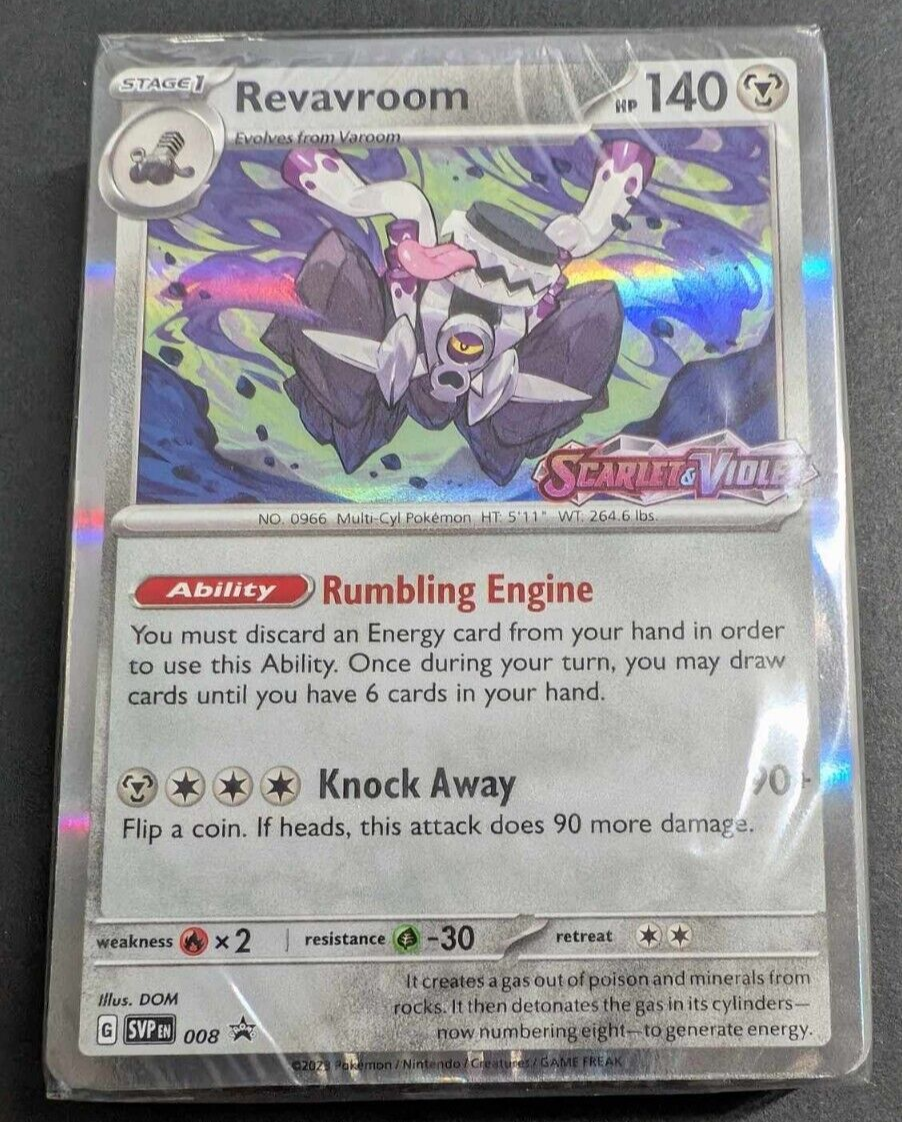REVAVROOM SEALED Black Star Promos SVP 008 Prerelease promo SCARLET & VIOLET AND