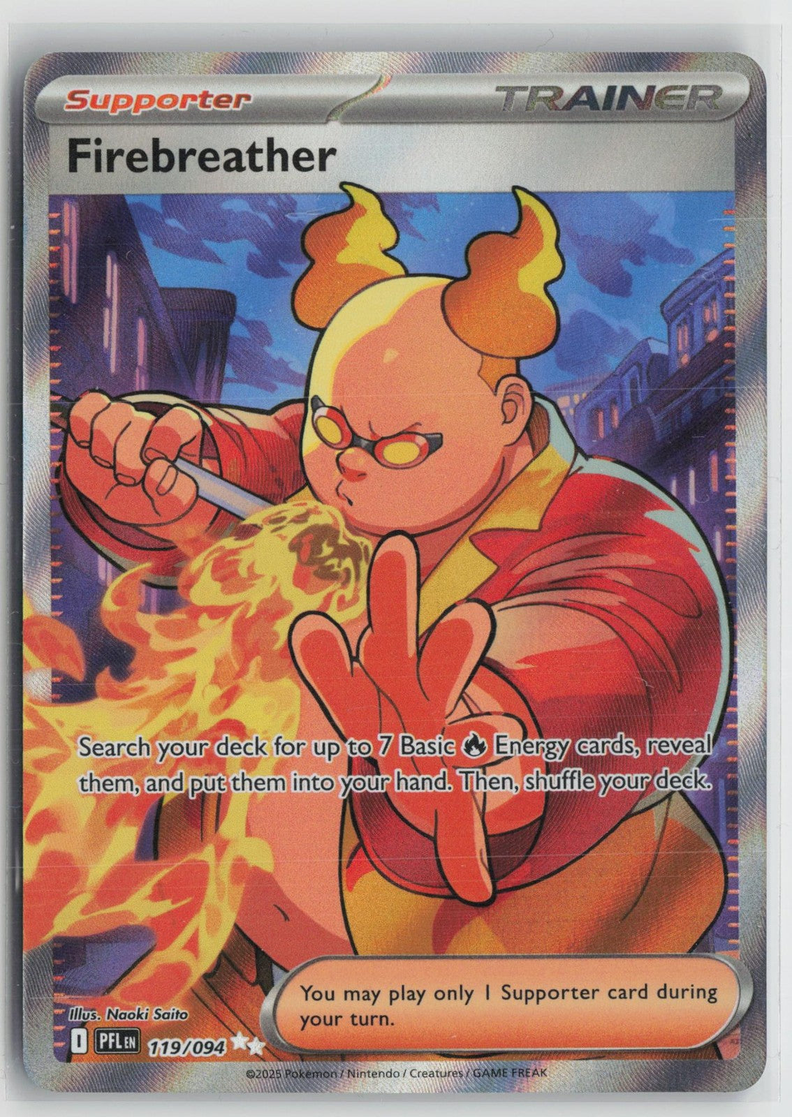 Firebreather 119/094 Ultra Rare Phantasmal Flames Pokemon NM