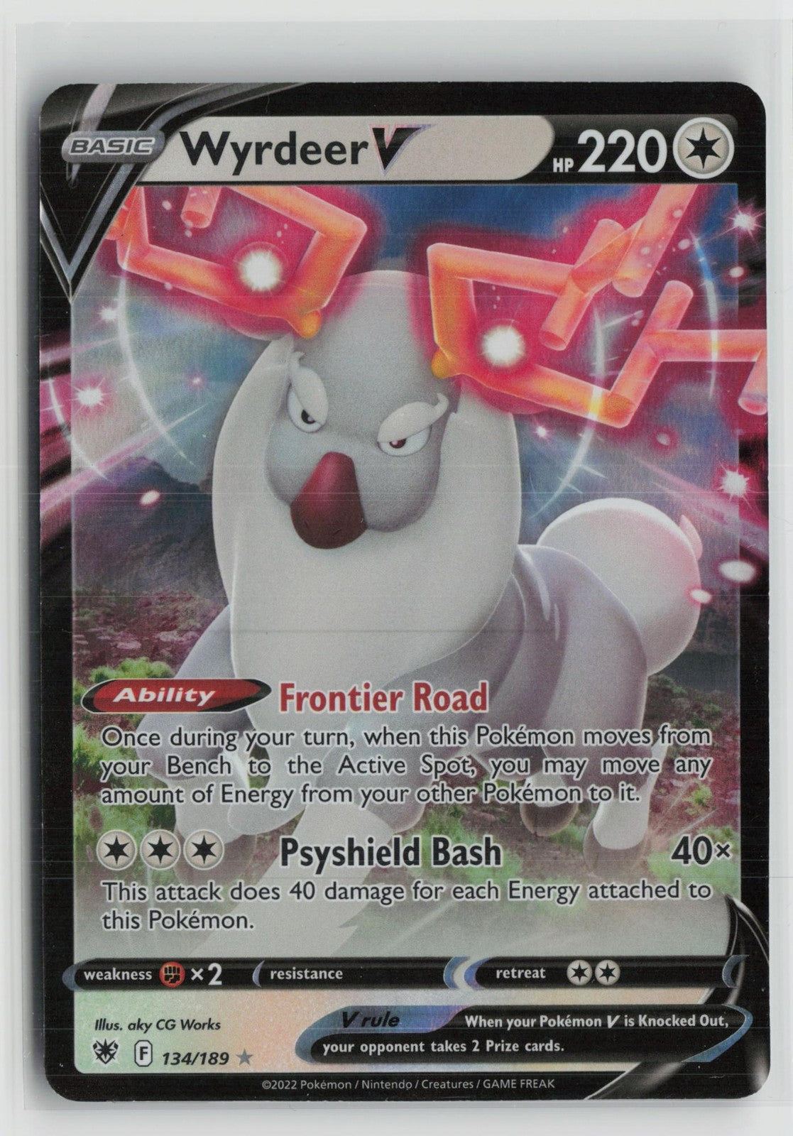 Wyrdeer V 134/189 Holo V Rare Astral Radiance Pokemon NM