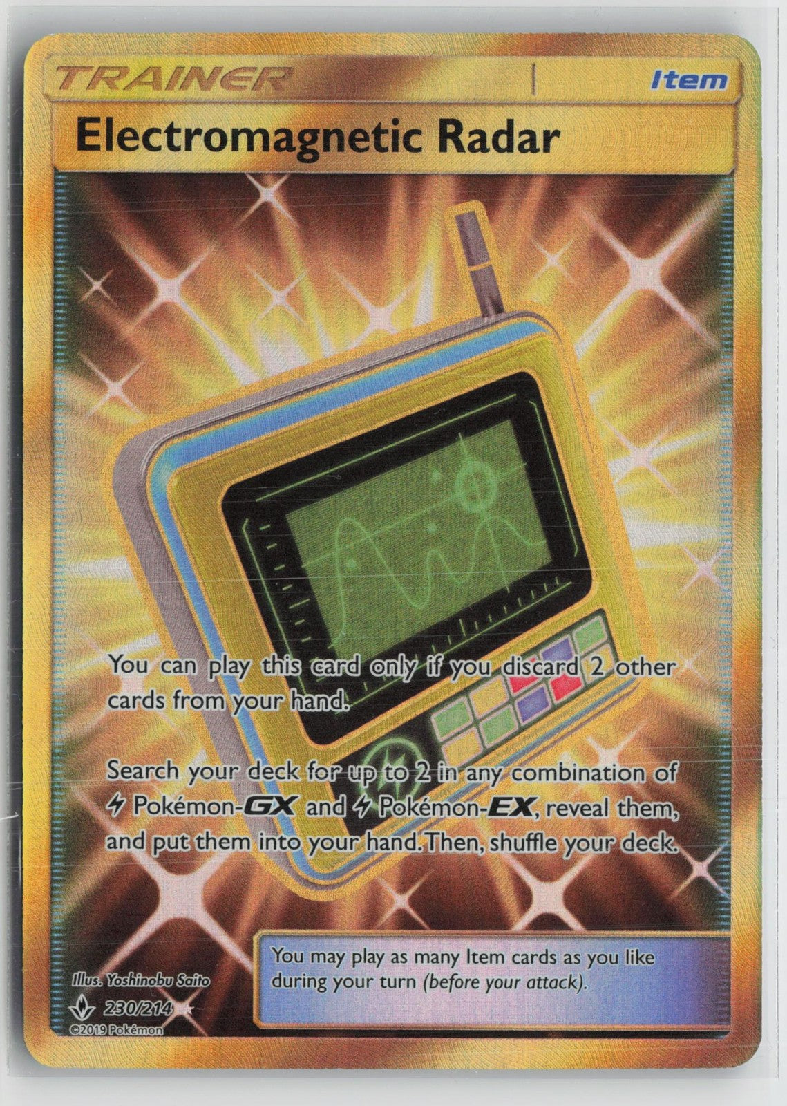 Electromagnetic Radar 230/214 Secret Rare Unbroken Bonds Pokemon NM