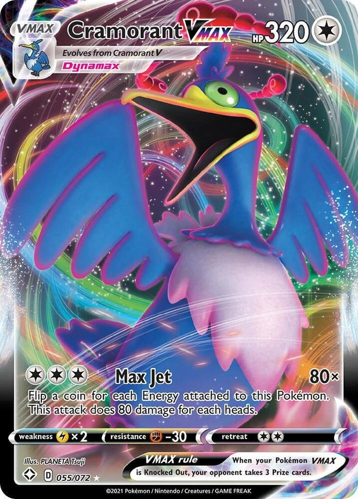 Cramorant VMAX 055/072 Shining Fates SHF Holo Rare VMAX mint 055 Pokemon