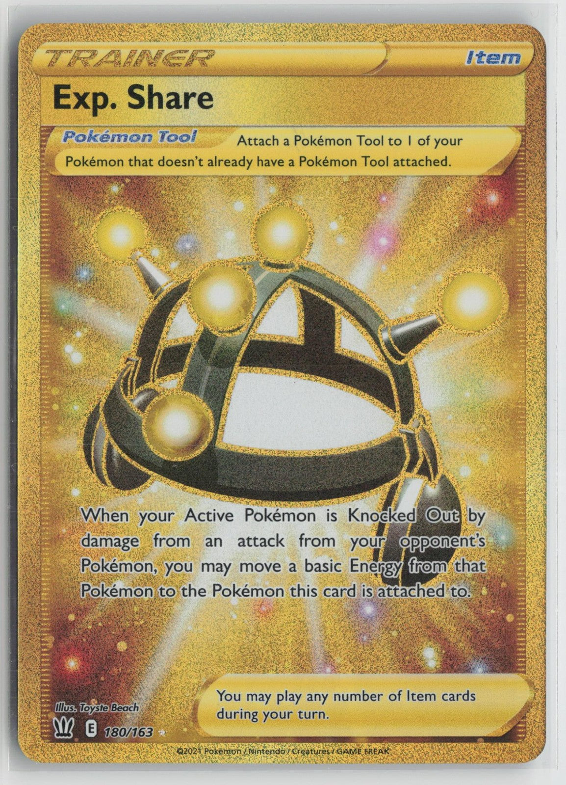 Exp. Share 180/163 Secret Rare Battle Styles Pokemon NM