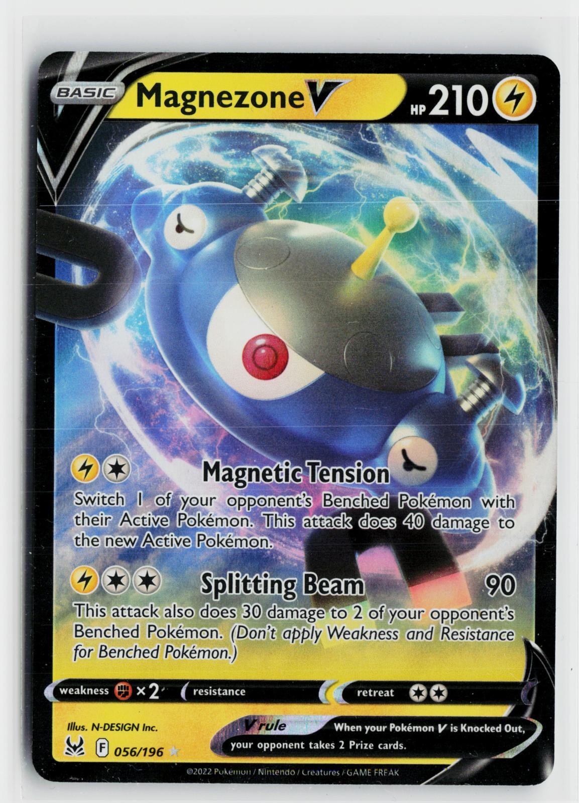 Magnezone V 056/196 Lost Origin NM Holo V Rare Pokemon