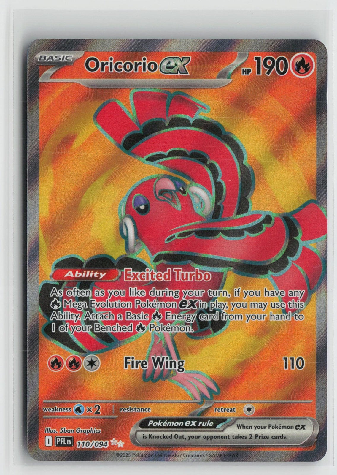Oricorio ex 110/094 Ultra Rare Phantasmal Flames Pokemon NM