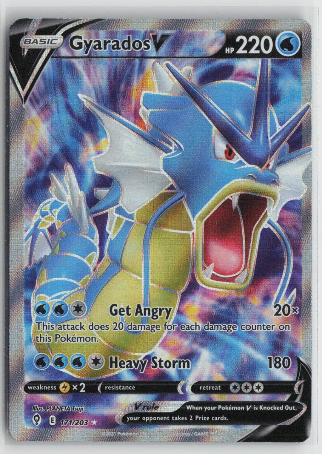 Gyarados V (Full Art) Ultra Rare SWSH07: Evolving Skies 171/203 NM