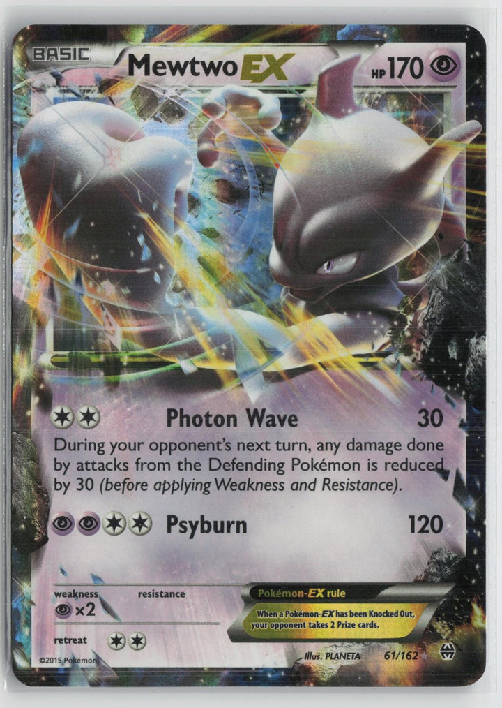 Mewtwo EX 61/162 Holo EX Rare BREAKthrough Pokemon NM0