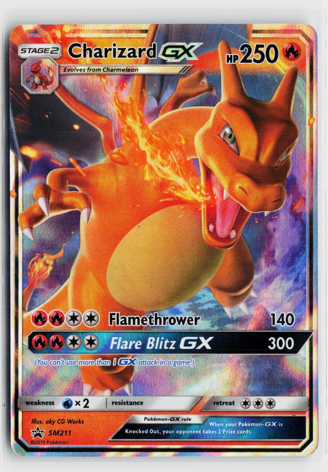 Charizard GX - SM211 Sun & Moon Promo NM Holo P Pokemon