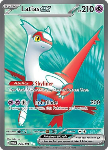 Latias ex 220/250 Surging Sparks SSP Ultra Rare mint 220 Pokemon