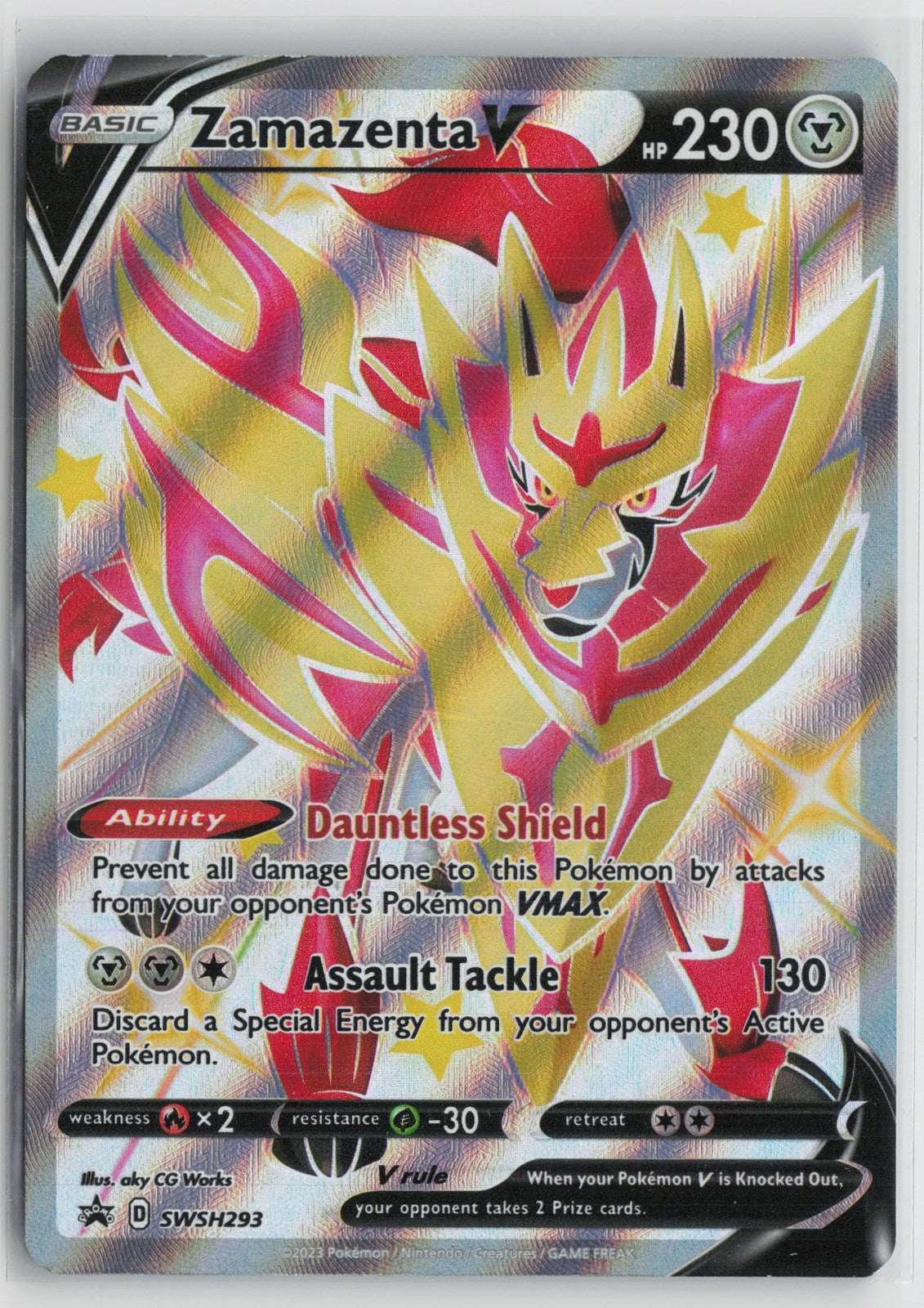 Zamazenta V SWSH293 Promo SWSH Black Star Pokemon NM