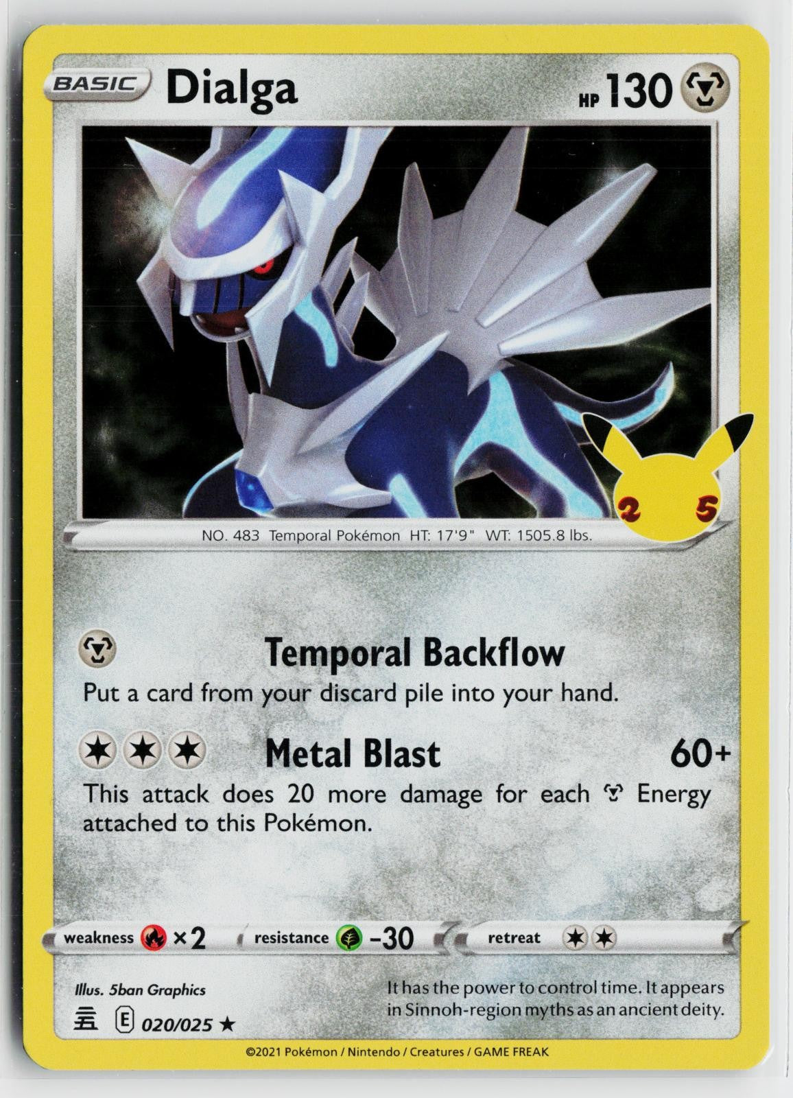 Dialga 020/025 Celebrations NM R Holo Pokemon