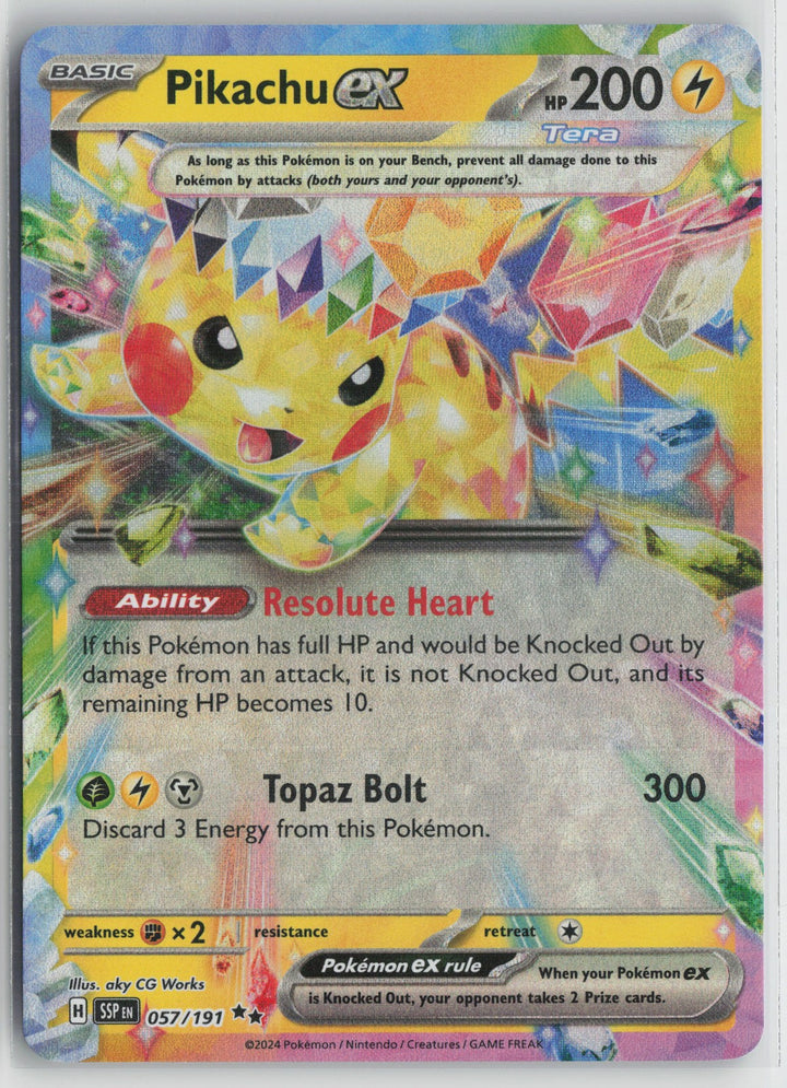 Pikachu ex - Double Rare SV08: Surging Sparks 057/191 NM0
