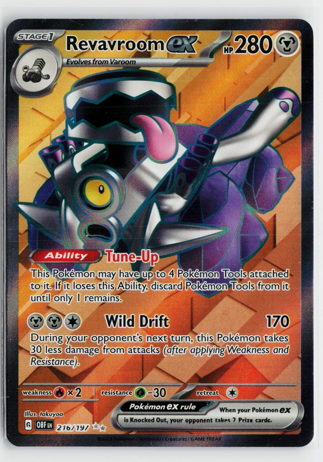 Revavroom ex 216/197 Obsidian Flames NM Ultra Rare Holo Pokemon