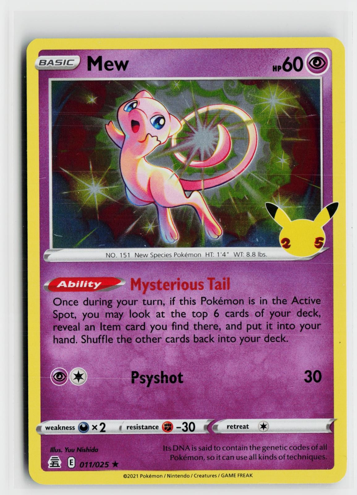 Mew 011/025 Celebrations NM Holo R Pokemon