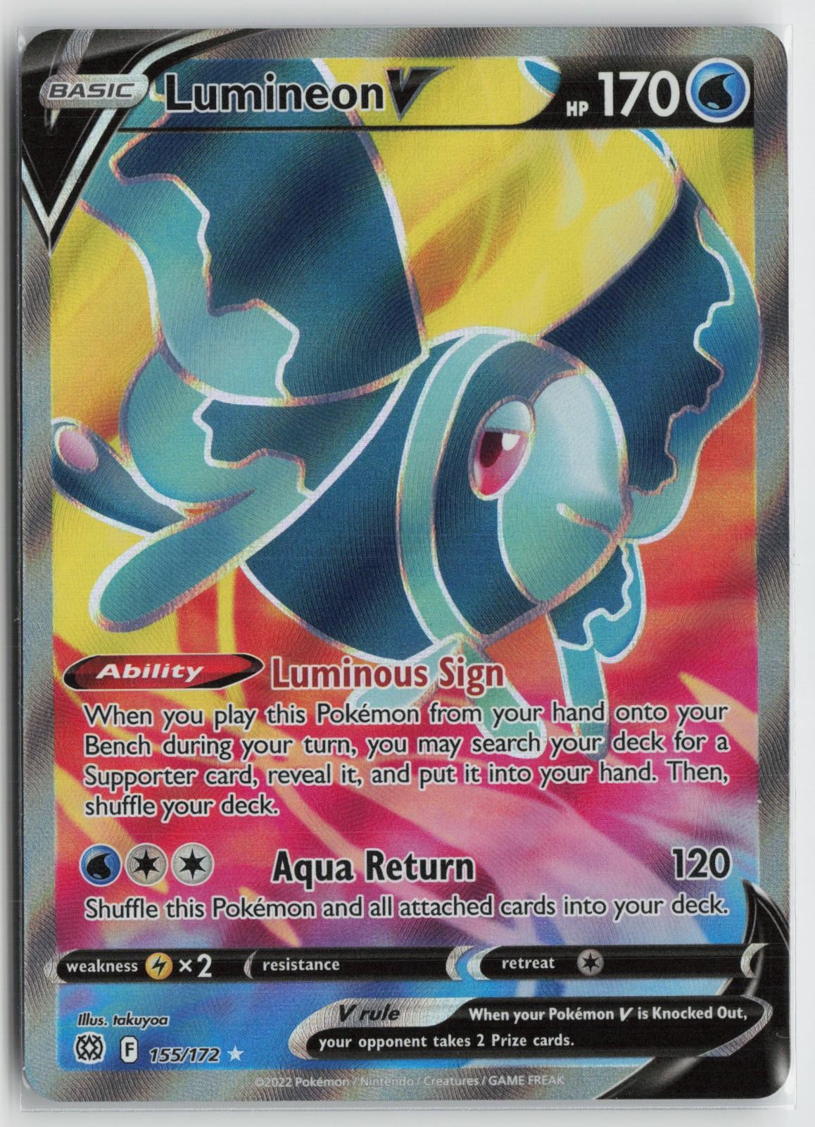 Lumineon V 155/172 Ultra Rare Brilliant Stars Pokemon NM