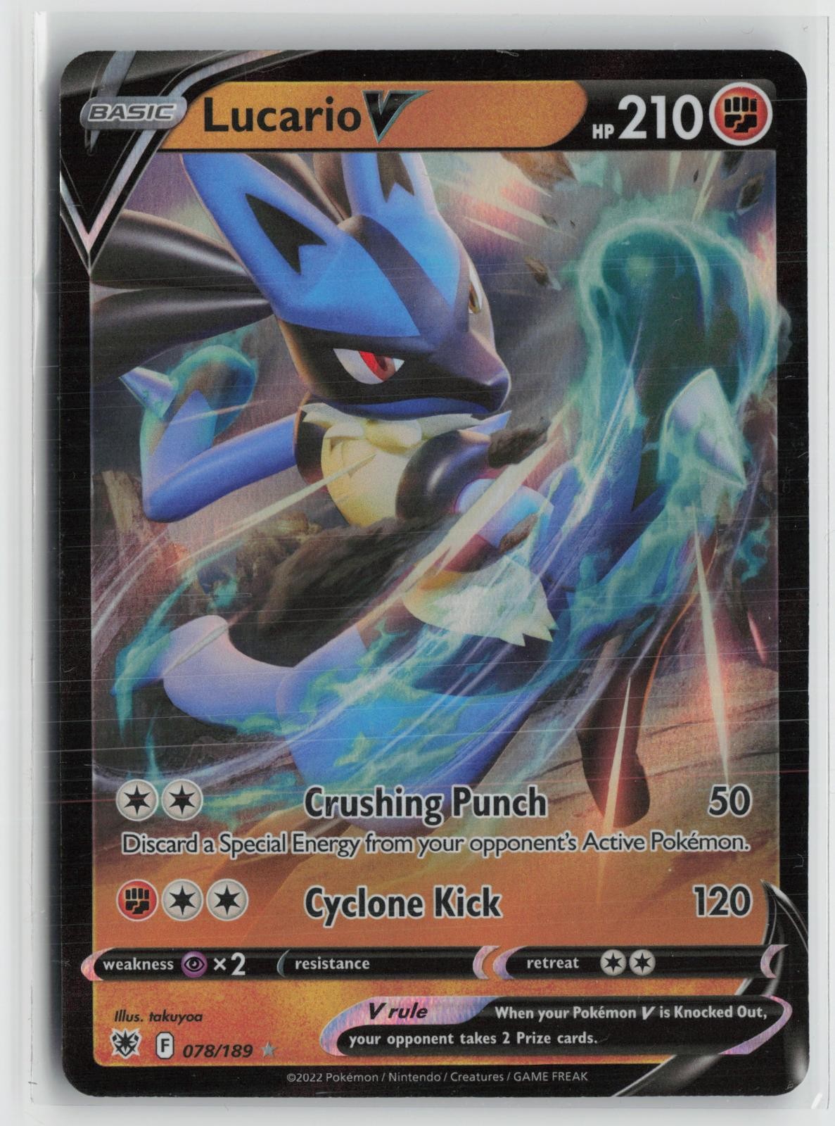 Lucario V 078/189 Holo V Rare Astral Radiance Pokemon NM