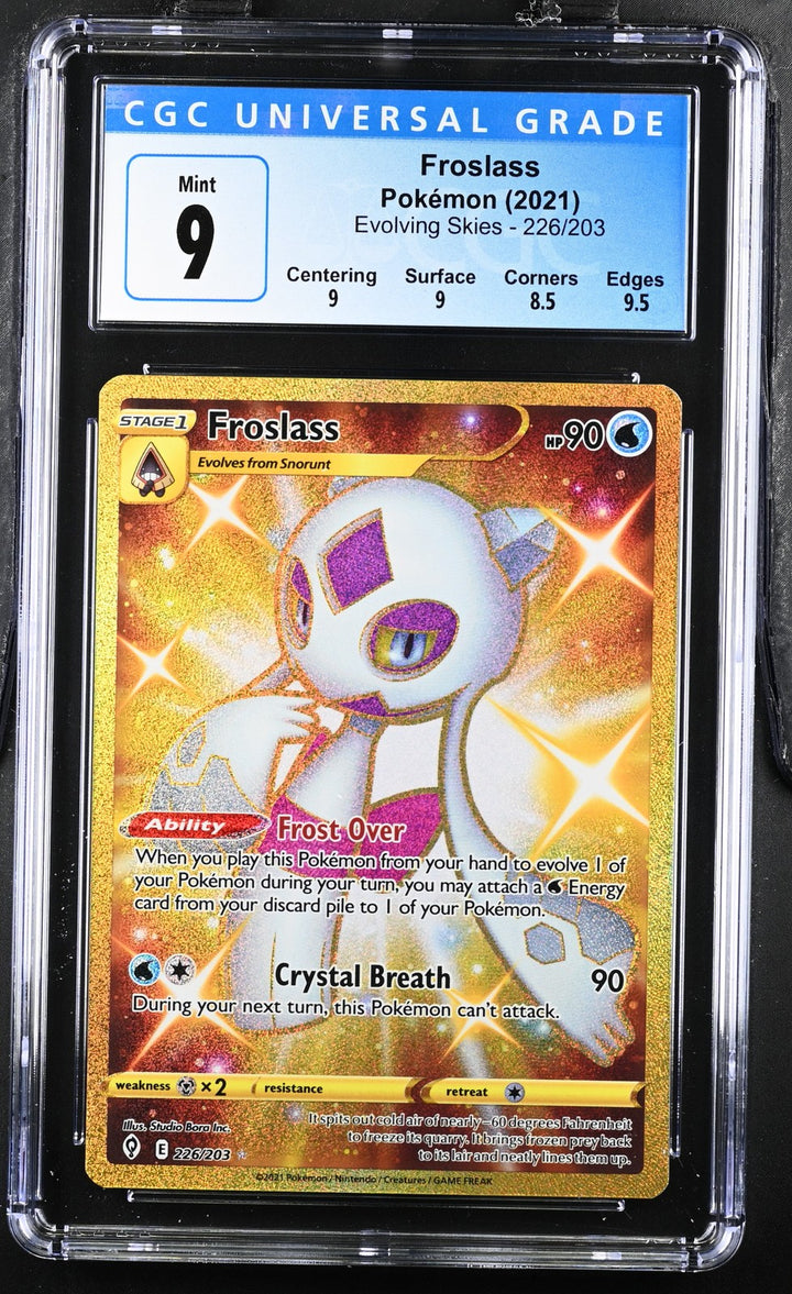 Froslass 226/203 Secret Rare Holo Evolving Skies Pokemon CGC 9 Mint0