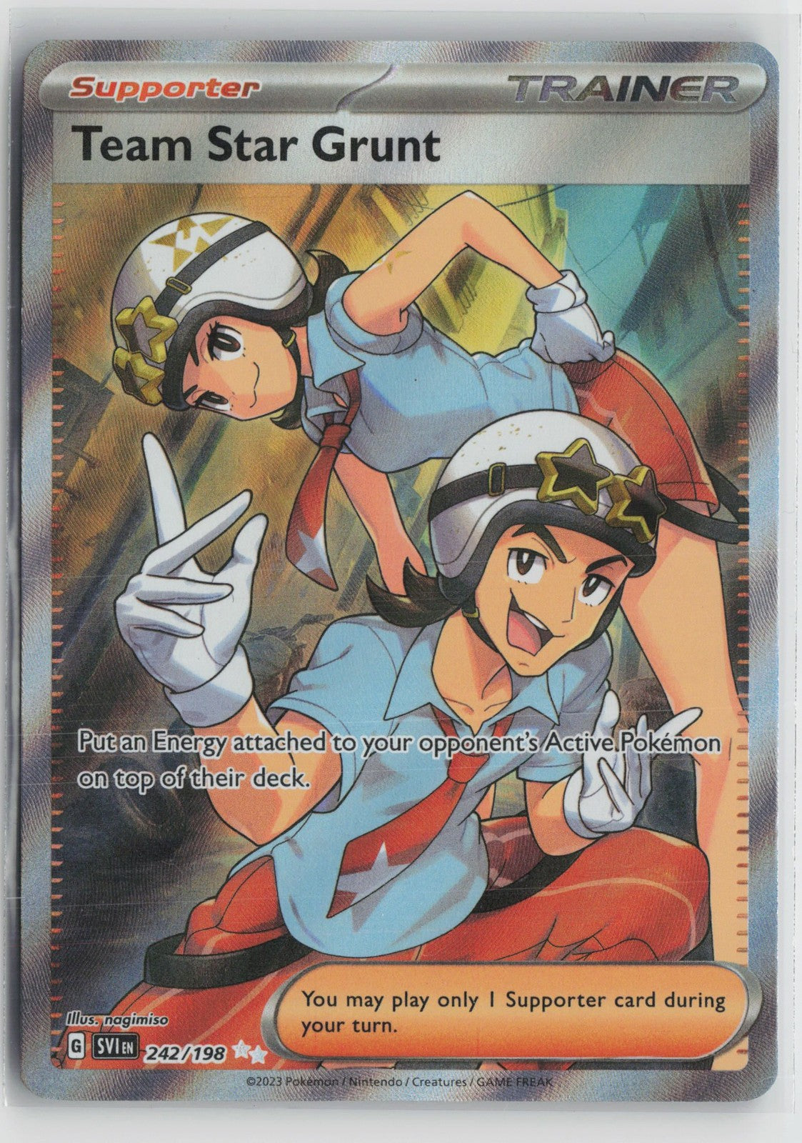 Team Star Grunt 242/198 Ultra Rare Scarlet & Violet Pokemon NM