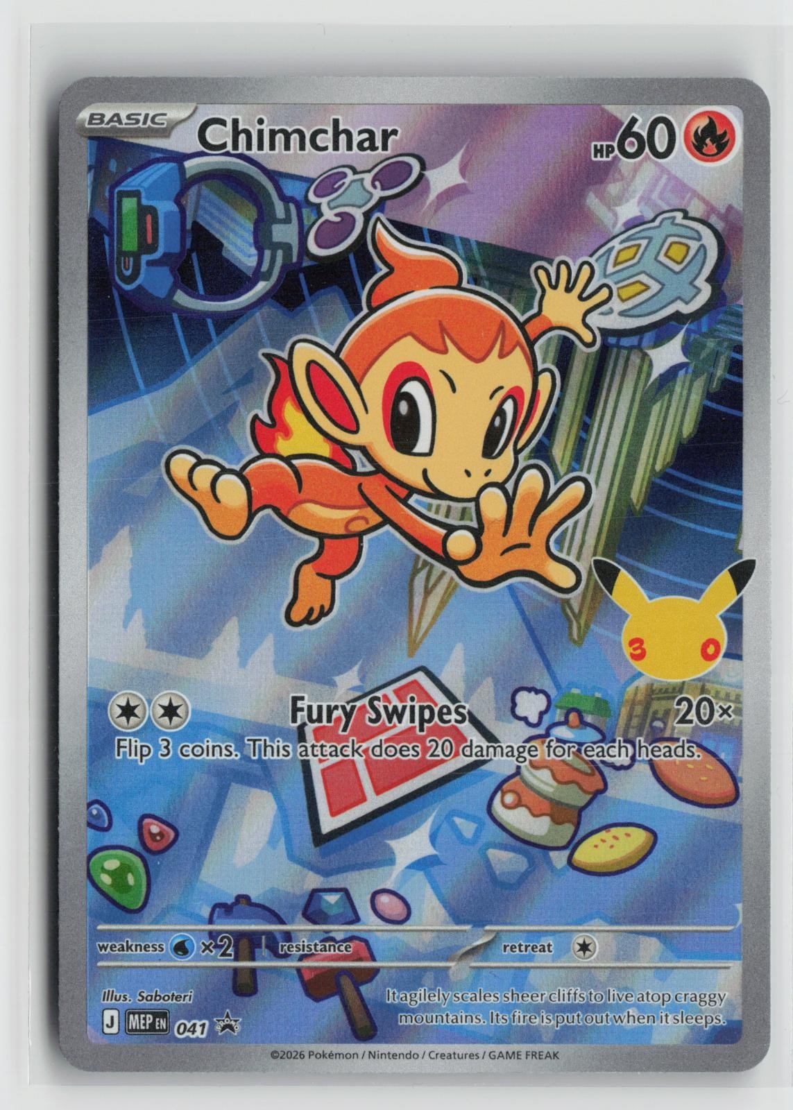 Chimchar 041 Holo Promo ME: Mega Evolution Promo Pokemon NM