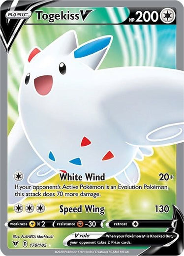 Togekiss V 178/185 Vivid Voltage VIV Ultra Rare near mint 178 Pokemon 2020