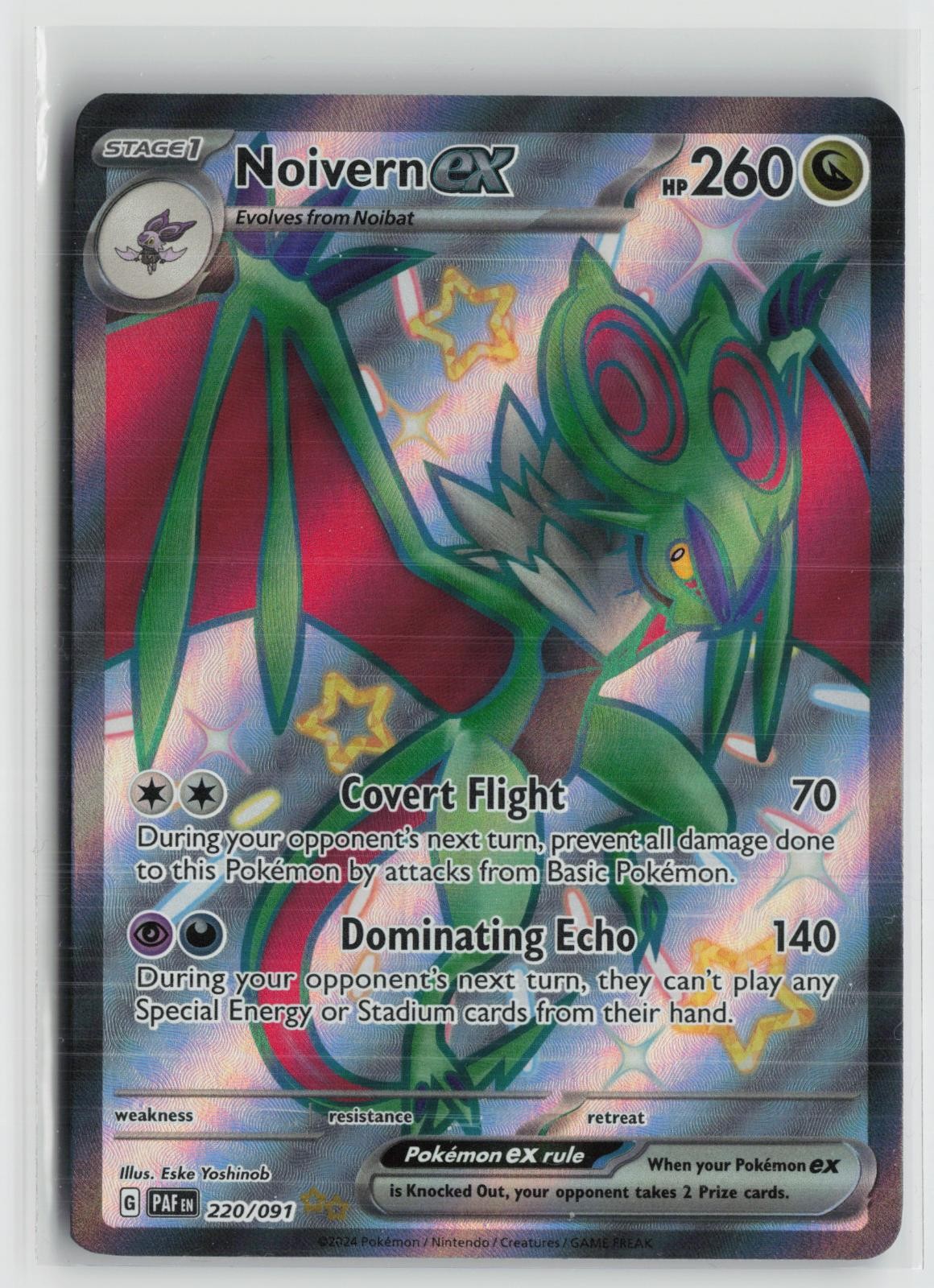 Noivern ex 220/091 Shiny Ultra Rare Paldean Fates Pokemon NM