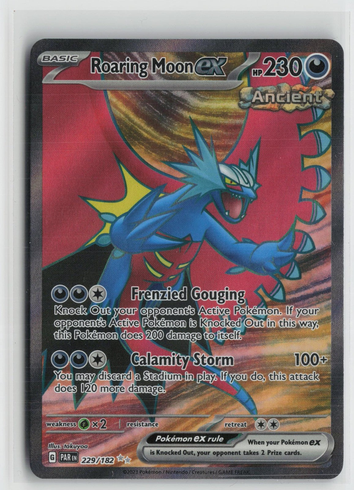 Roaring Moon ex 229/182 Ultra Rare Paradox Rift Pokemon NM