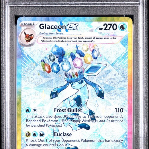 Glaceon EX 150/108 Special Illustration Rare Pokemon PSA 100