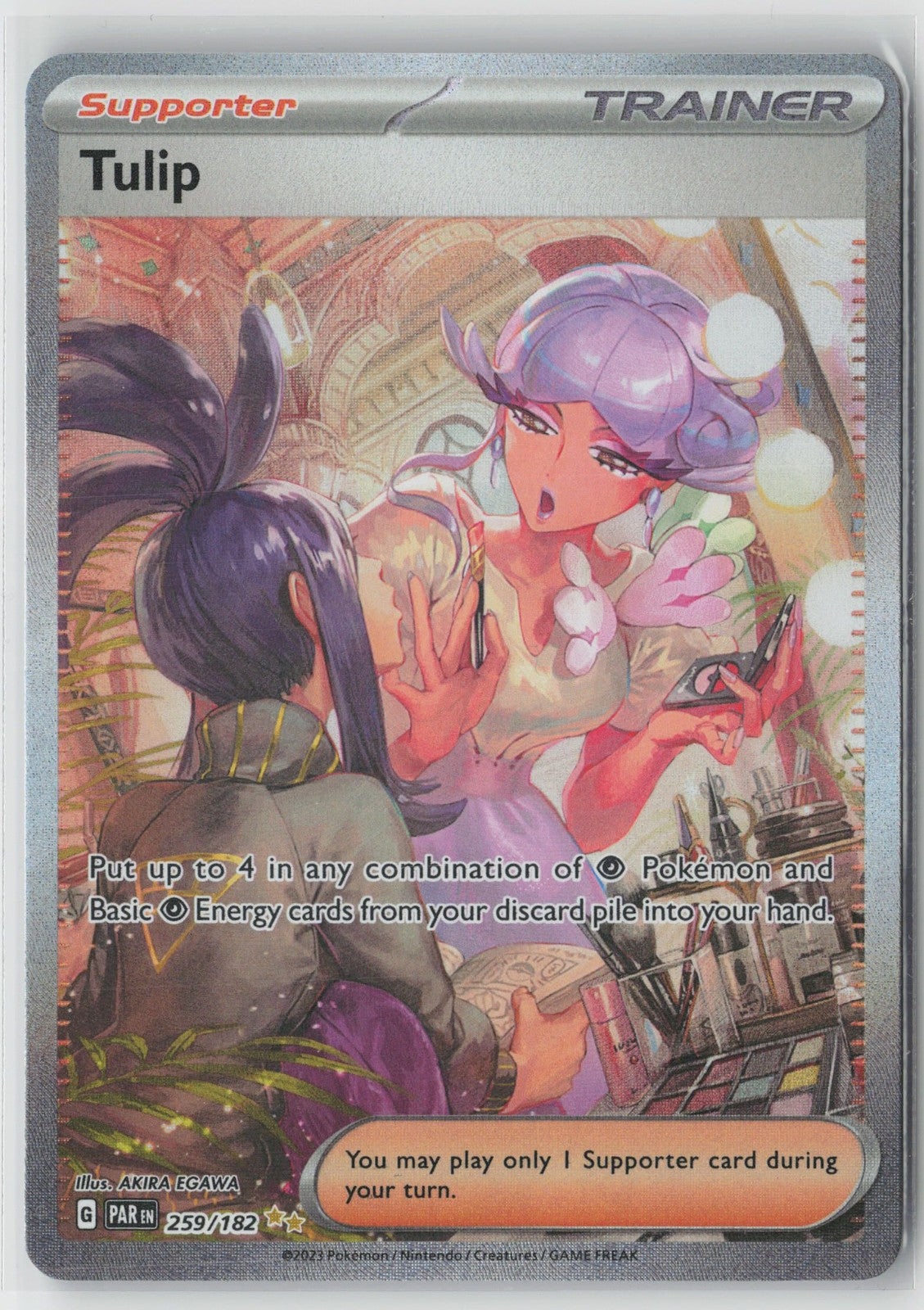Tulip 259/182 Special Illustration Rare Paradox Rift Pokemon NM