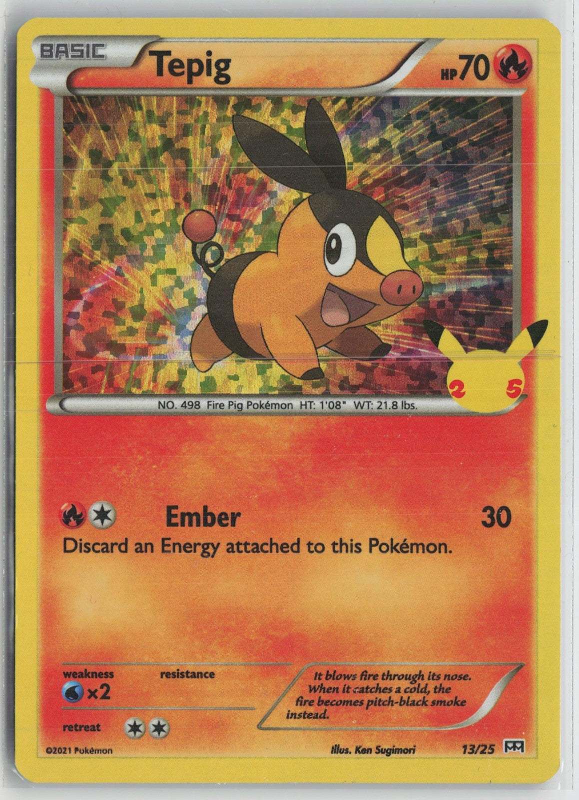 Tepig 13/25 McDonald's Collection 2021 Pokemon NM